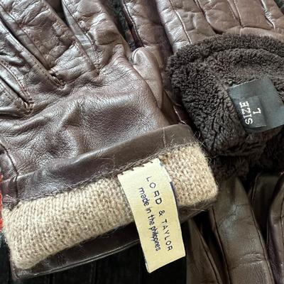 Women’s Leather Gloves Mittens Lot