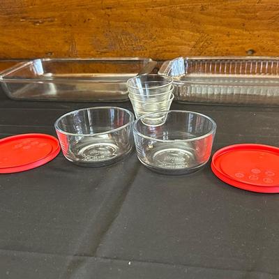 Vintage and Modern Pyrex Dishes