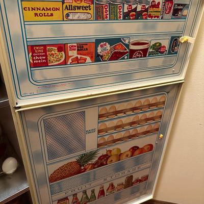 Wolverine metal refrigerator & hutch set
