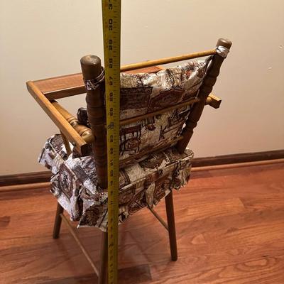 Antique wooden babydoll highchair and crib