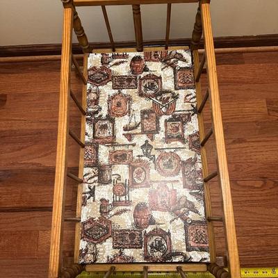 Antique wooden babydoll highchair and crib