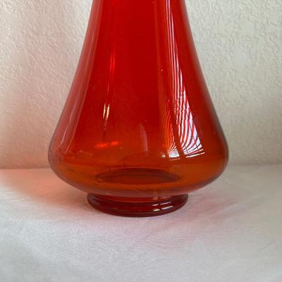 VERY TALL (30") GLASS SWUNG VASE