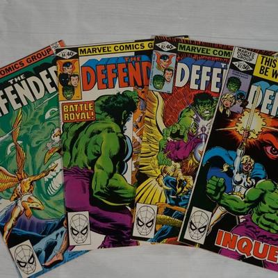 GROUPING OF FOUR MARVEL COMICS THE DEFENDERS 1980'S