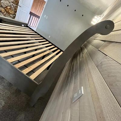 Lot 10 Gray King Size bed Sleigh style