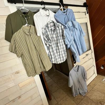 Lot 12 mens short sleeve shirts (6) XL
