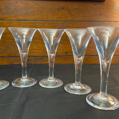 Beautiful Pulled Stem Wine or Champagne Glasses