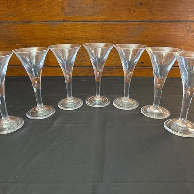 Beautiful Pulled Stem Wine or Champagne Glasses