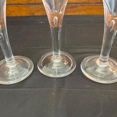 Beautiful Pulled Stem Wine or Champagne Glasses