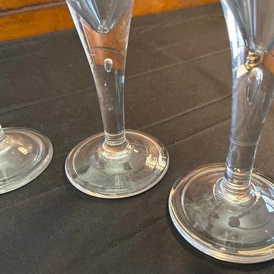 Beautiful Pulled Stem Wine or Champagne Glasses