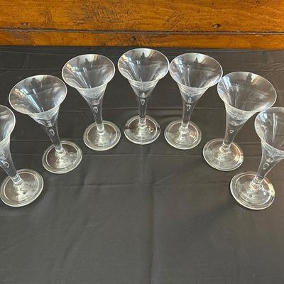 Beautiful Pulled Stem Wine or Champagne Glasses