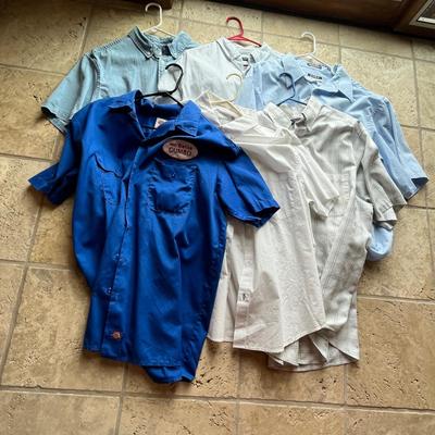 Lot 14 mens short sleeve shirts (6) XL