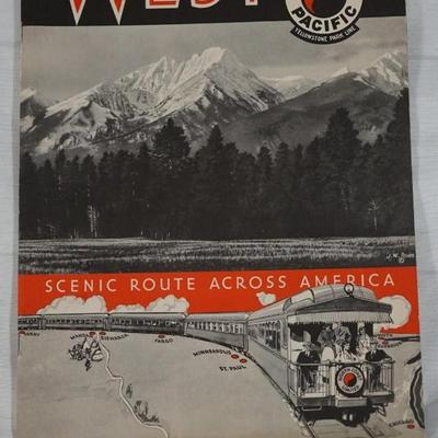GROUPING OF FOUR-FOLD OUT RAILROAD MAGAZINES FROM THE 1960'S SCENIC ROUTES