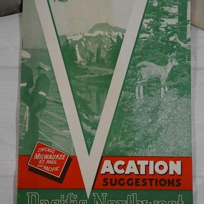 GROUPING OF FOUR-FOLD OUT RAILROAD MAGAZINES FROM THE 1960'S SCENIC ROUTES