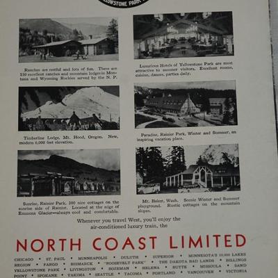 GROUPING OF FOUR-FOLD OUT RAILROAD MAGAZINES FROM THE 1960'S SCENIC ROUTES