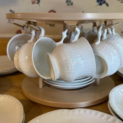 Two sets of Coffee Mugs and Plates