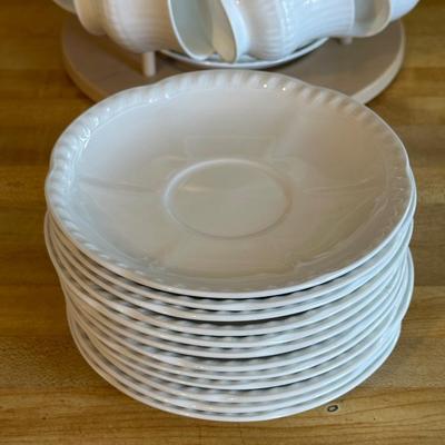 Two sets of Coffee Mugs and Plates