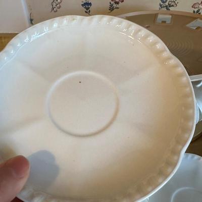 Two sets of Coffee Mugs and Plates