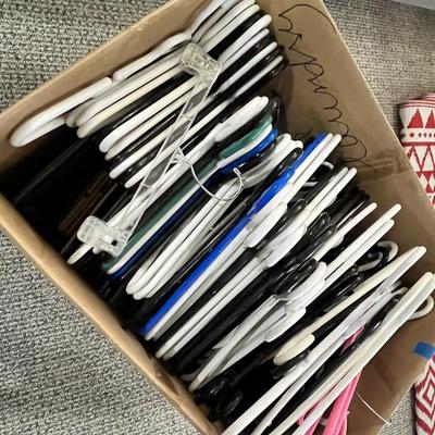 Lot 44 Large box of clothes hangers