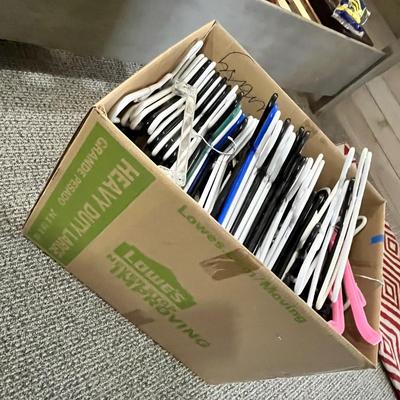 Lot 44 Large box of clothes hangers