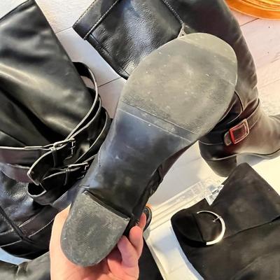 Lot 51 womens black boots (3-pair) Sofft & Brinley (8.5)