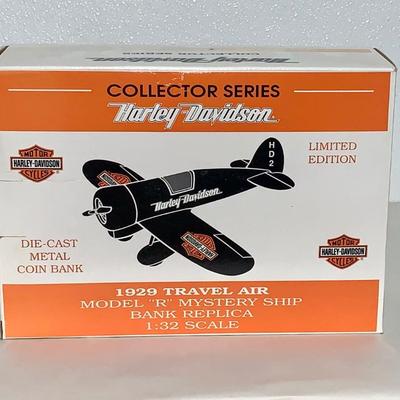 Diecast Harley-Davidson 1929 Model R Mystery Ship Airplane Bank - MIB