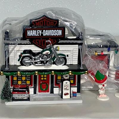 1997 Harley-Davidson Lighted Snow Village by Department 56