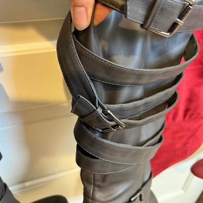 Lot 5 womens tall boots red (8.5) brown (8.5)