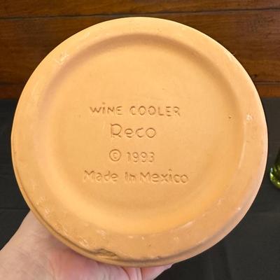 Vintage Hand Blown Glass Decanters and Ceramic Wine Holders