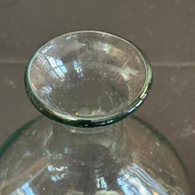 Vintage Hand Blown Glass Decanters and Ceramic Wine Holders