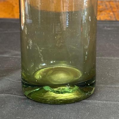 Vintage Hand Blown Glass Decanters and Ceramic Wine Holders