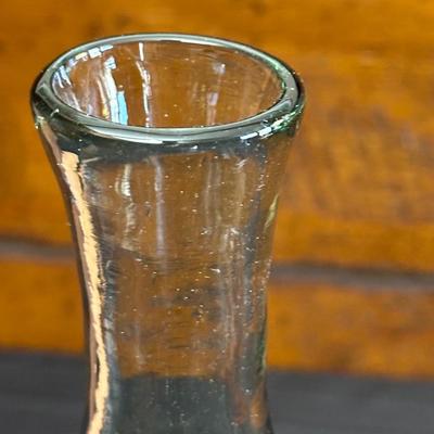 Vintage Hand Blown Glass Decanters and Ceramic Wine Holders