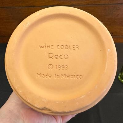 Vintage Hand Blown Glass Decanters and Ceramic Wine Holders