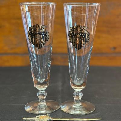 Vintage West Point Glasses and Letter Opener
