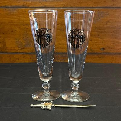 Vintage West Point Glasses and Letter Opener