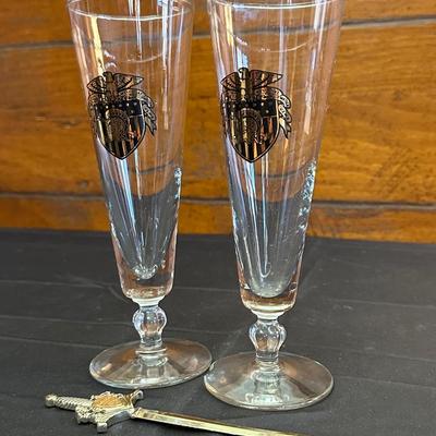 Vintage West Point Glasses and Letter Opener