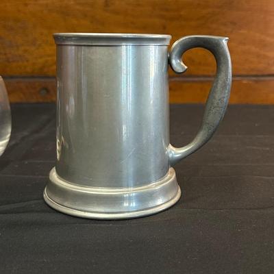 Vintage Stieff Pewter Mug/Beer Stien and Jam Glass Jar
