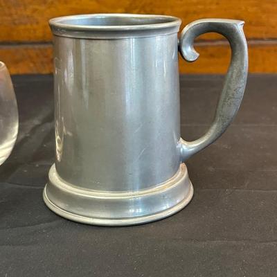 Vintage Stieff Pewter Mug/Beer Stien and Jam Glass Jar