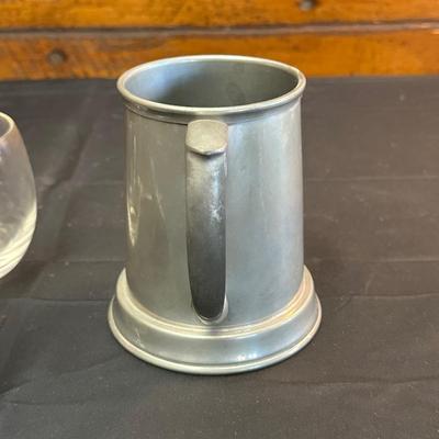 Vintage Stieff Pewter Mug/Beer Stien and Jam Glass Jar