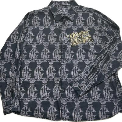 Christian Audigier Men’s XXXL L/S Button Up Shirt