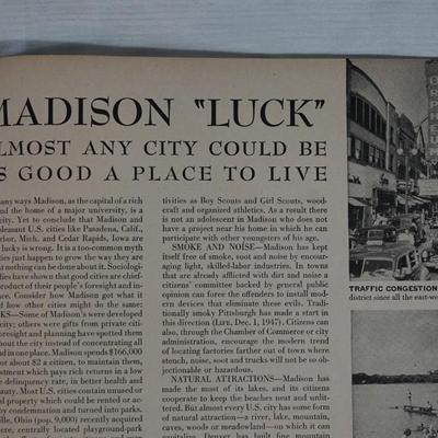 1948 LIFE MAGAZINE "THE GOOD LIFE IN MADISON, WI"