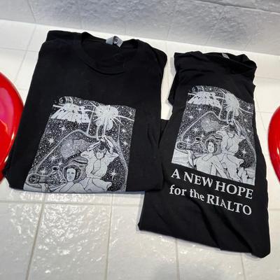 Lot 63 Rialto art wars t-shirts (M, XXL)