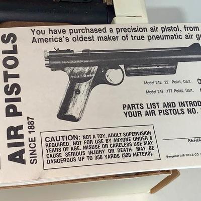 Benjamin Model 242 .22 Cal Pneumatic Pistol - MIB