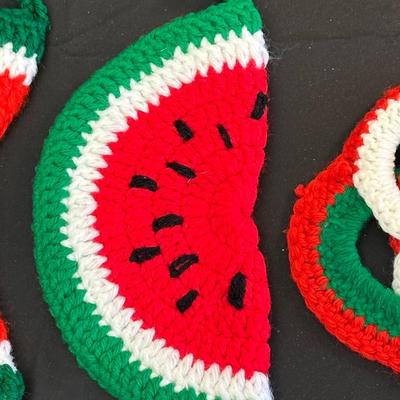 Lot of Vintage Hand Knitted Pot Holders