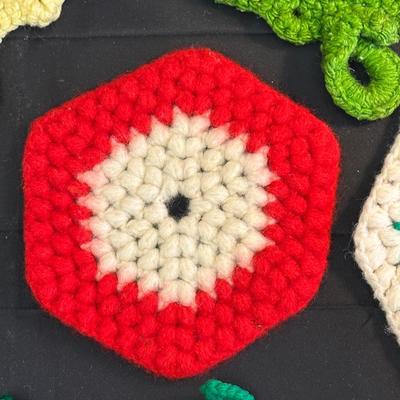 Lot of Vintage Hand Knitted Pot Holders