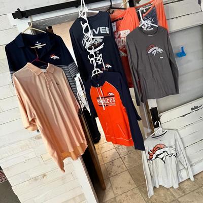 Lot 72 Broncos (2) mens polos (XL, 2XL) 2 hoodies and 4 t-shirts (M, L)