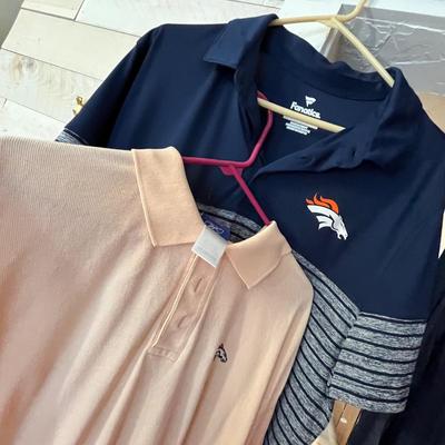 Lot 72 Broncos (2) mens polos (XL, 2XL) 2 hoodies and 4 t-shirts (M, L)