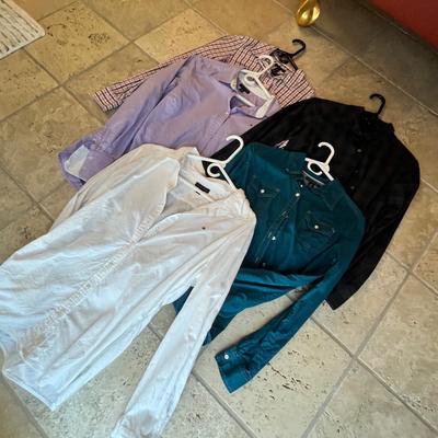 Lot 73 Womens Hilfiger long sleeve shirts 5 (3M, 2L)