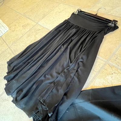 Lot 75 2 black skirts, 1 black yoga pants (2M, 1S)