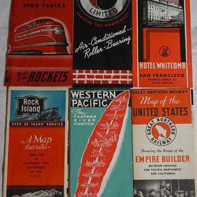 1935 RAILROAD TABLES AND MAPS GREAT NORTHERN, NORTH COAST