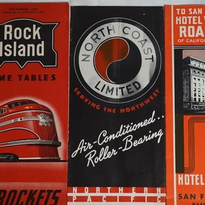 1935 RAILROAD TABLES AND MAPS GREAT NORTHERN, NORTH COAST